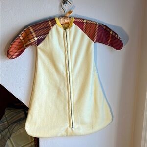 Cozy Fleece Baby Sleep Sack with Plaid‎ Sleeves